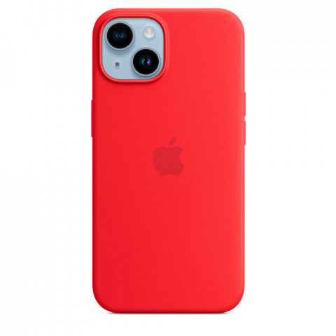Чехол LUX Silicone Case для iPhone 14 Red with MagSafe